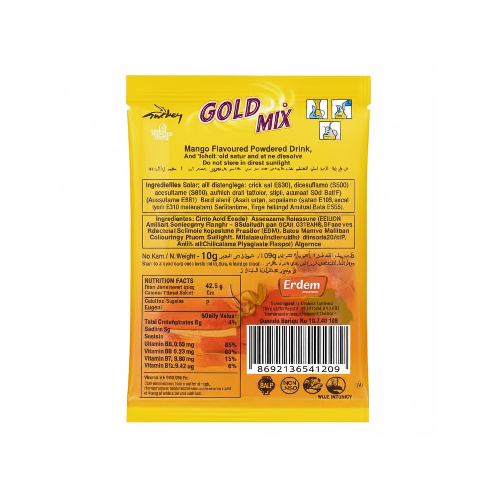 Refresco instantáneo sabor mango Gold Mix Erdem (24 x 10 g) - Miniatura 2