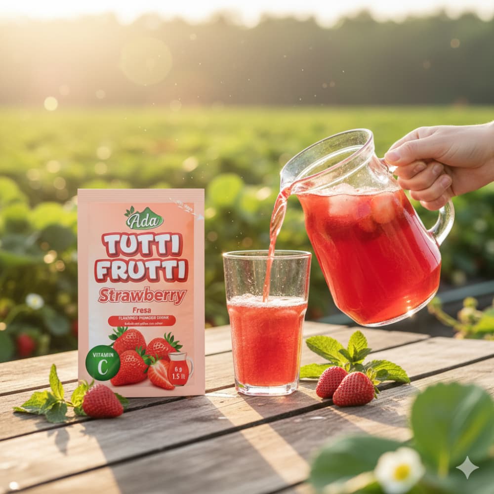 Refresco instantáneo sabor fresa Tutti Frutti Ada (24 x 6 g) - Miniatura 4