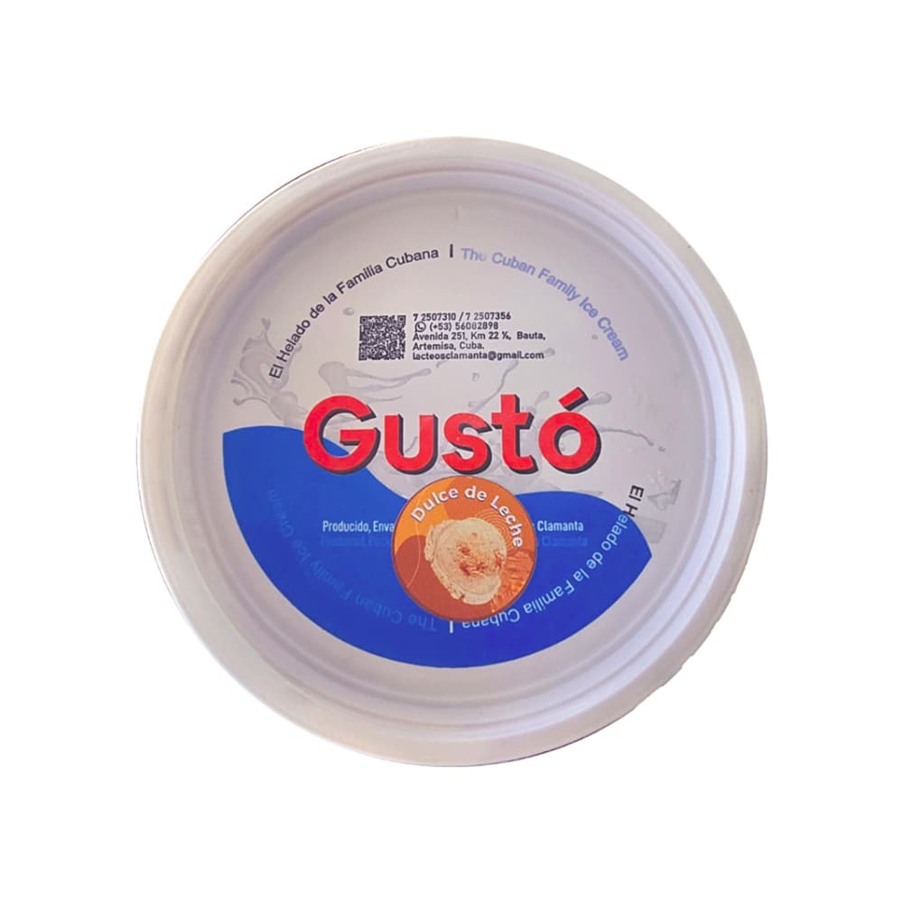 Helado de crema sabor dulce de leche Gustó Premium (1 L) - Miniatura 3