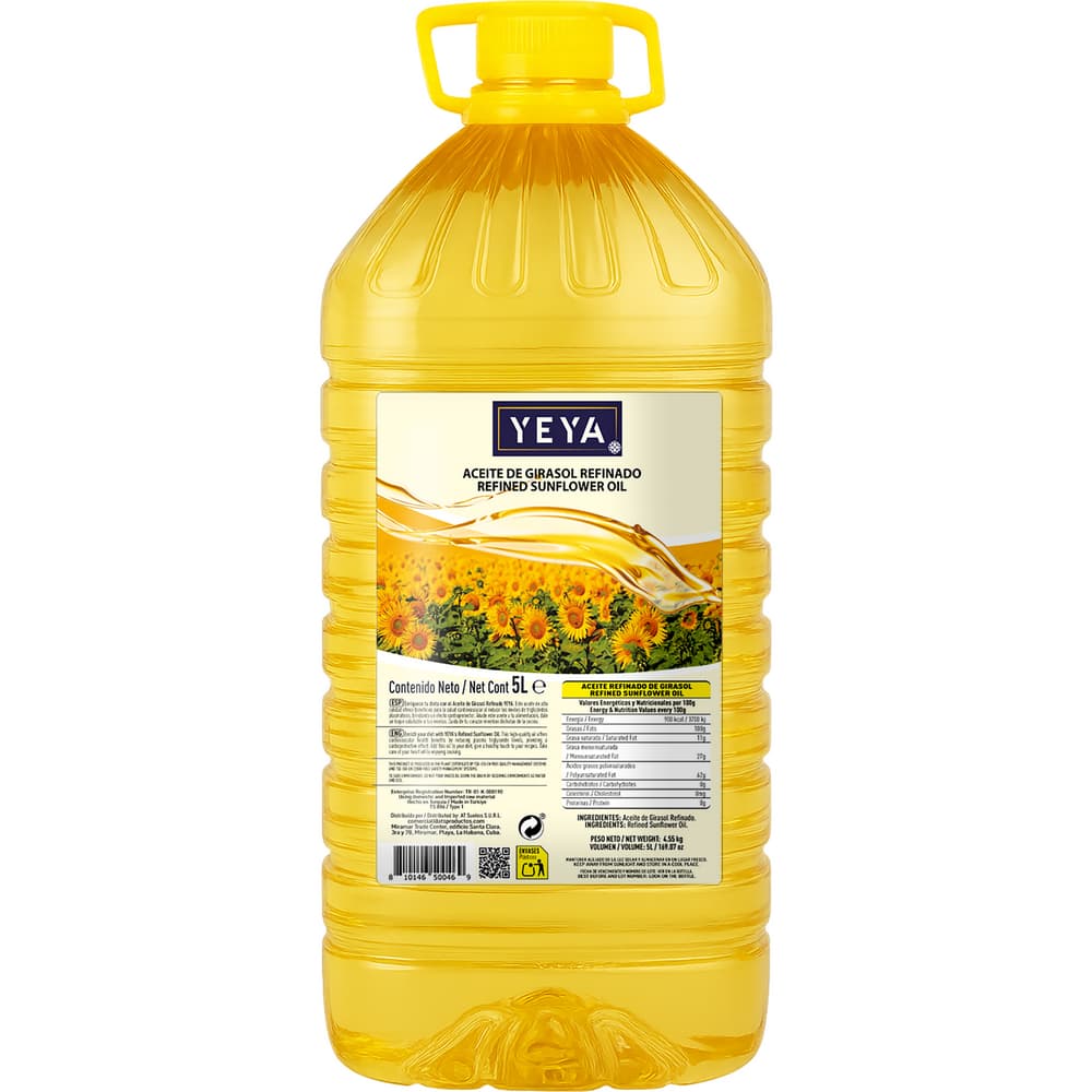 Aceite de girasol refinado YEYA (5 L) - Miniatura 1