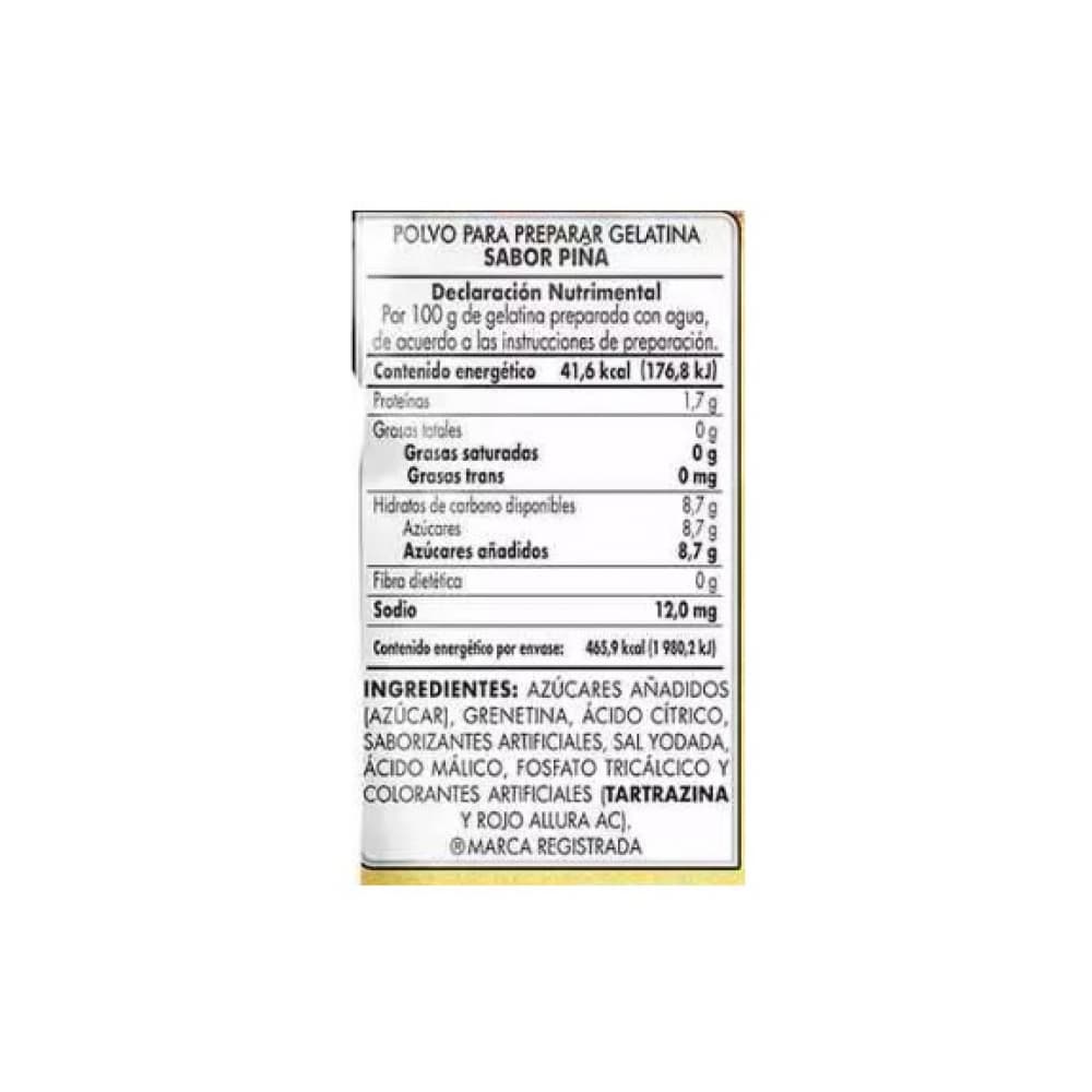 Gelatina sabor piña D'Gari (120 g / 4.2 oz) - Miniatura 3