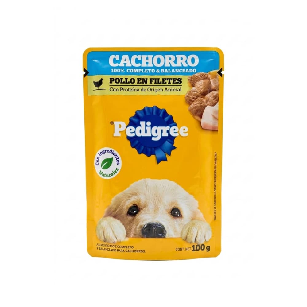 Comida para perros cachorros sabor pollo en filete Pedigree (100 g / 3.5 oz) - Miniatura 3