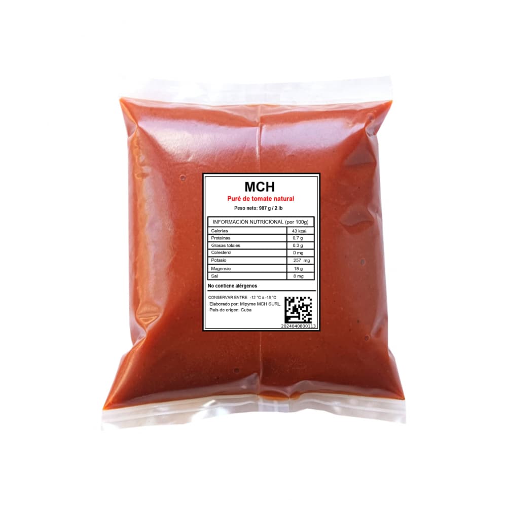 Puré de tomate natural MCH (907 g / 2 lb) - Imagen 1
