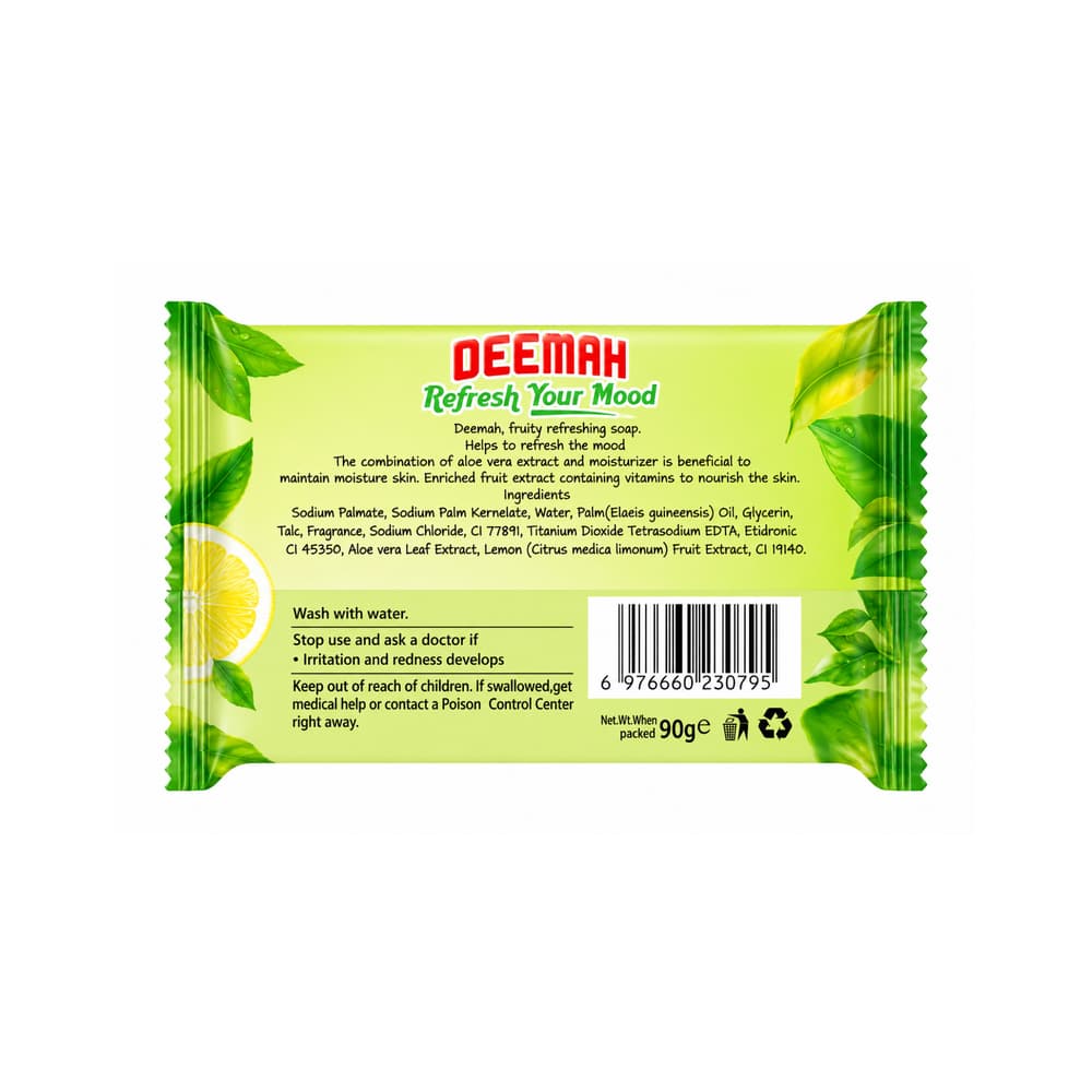 Jabón de tocador aroma limón Deemah (90 g / 3.17 oz) - Miniatura 2