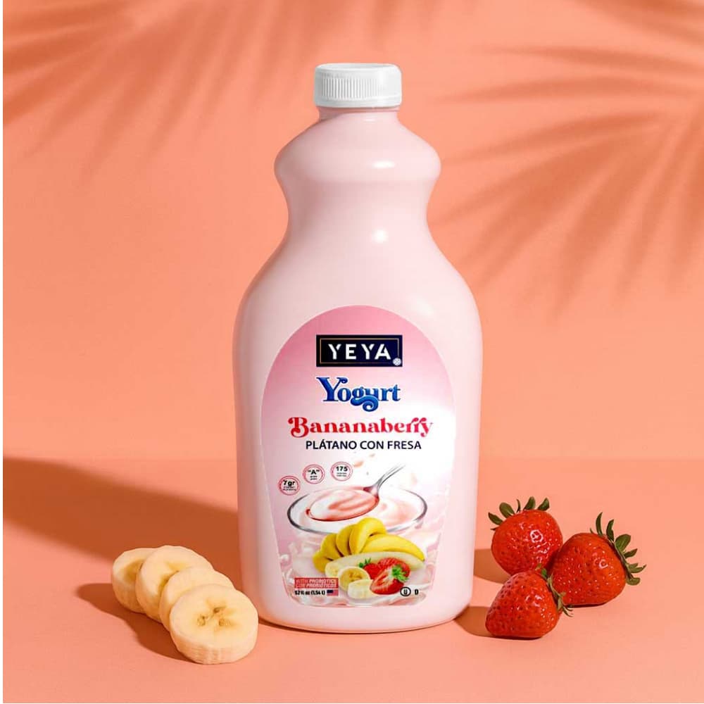 Yogurt de plátano y fresa con probióticos YEYA (1.54 L) - Miniatura 5