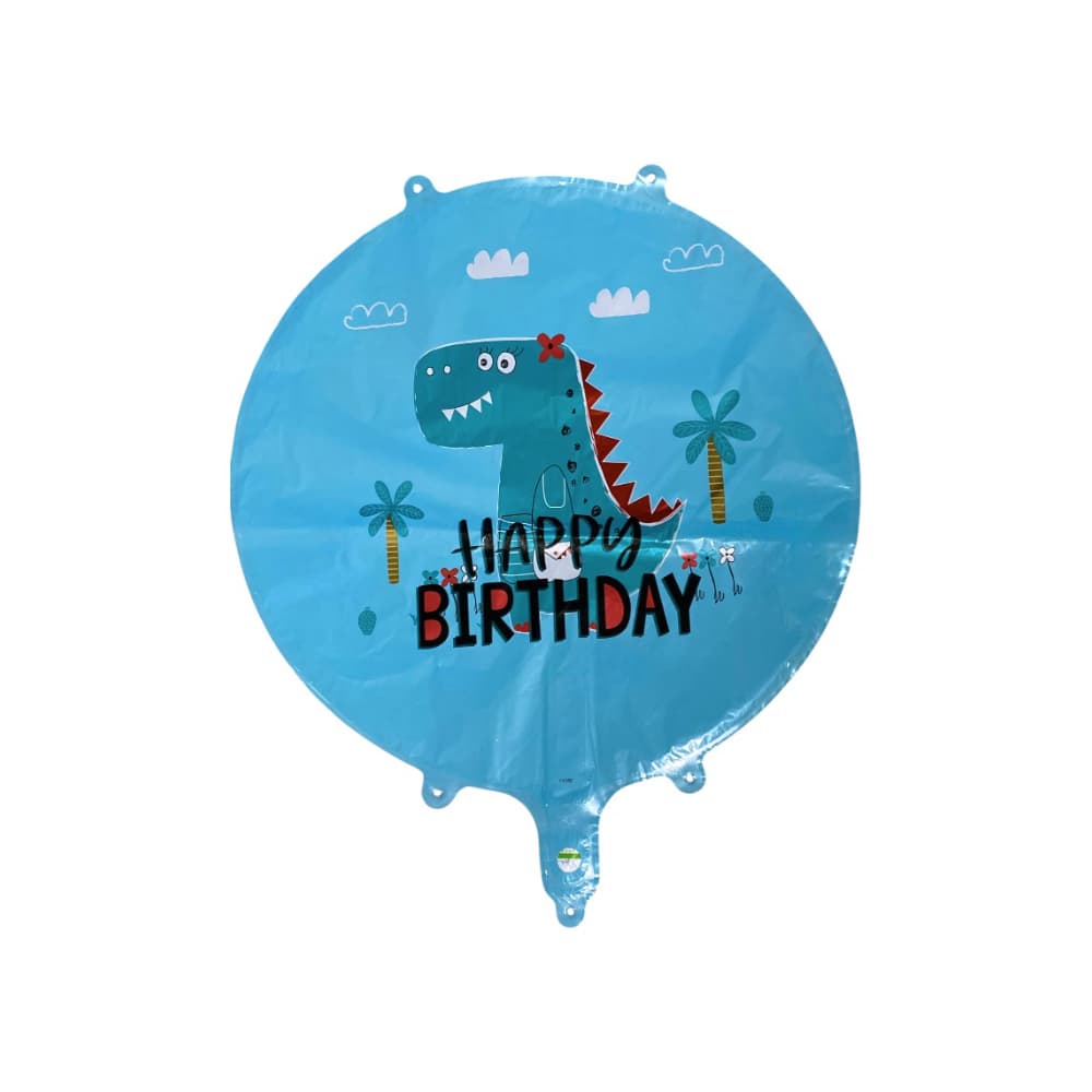 Globo con temática de dinosaurios y cartel de Happy Birthday Balloon (18 pulgadas) - Miniatura 2