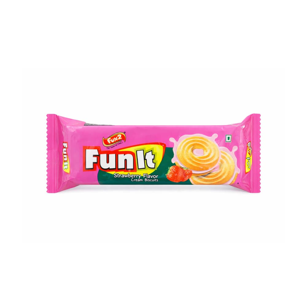 Galletas con crema sabor fresa Fun It Fun2 (12 x 36 g / 1.27 oz) - Miniatura 2
