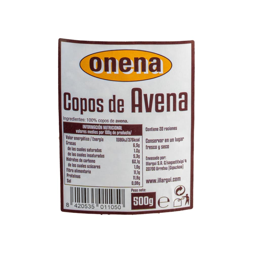 Copos de avena Onena (500 g / 1.1 lb) - Miniatura 2