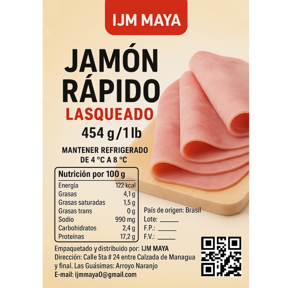 Jamón rápido lasqueado IJM Maya (454 g / 1 lb) - Miniatura 3