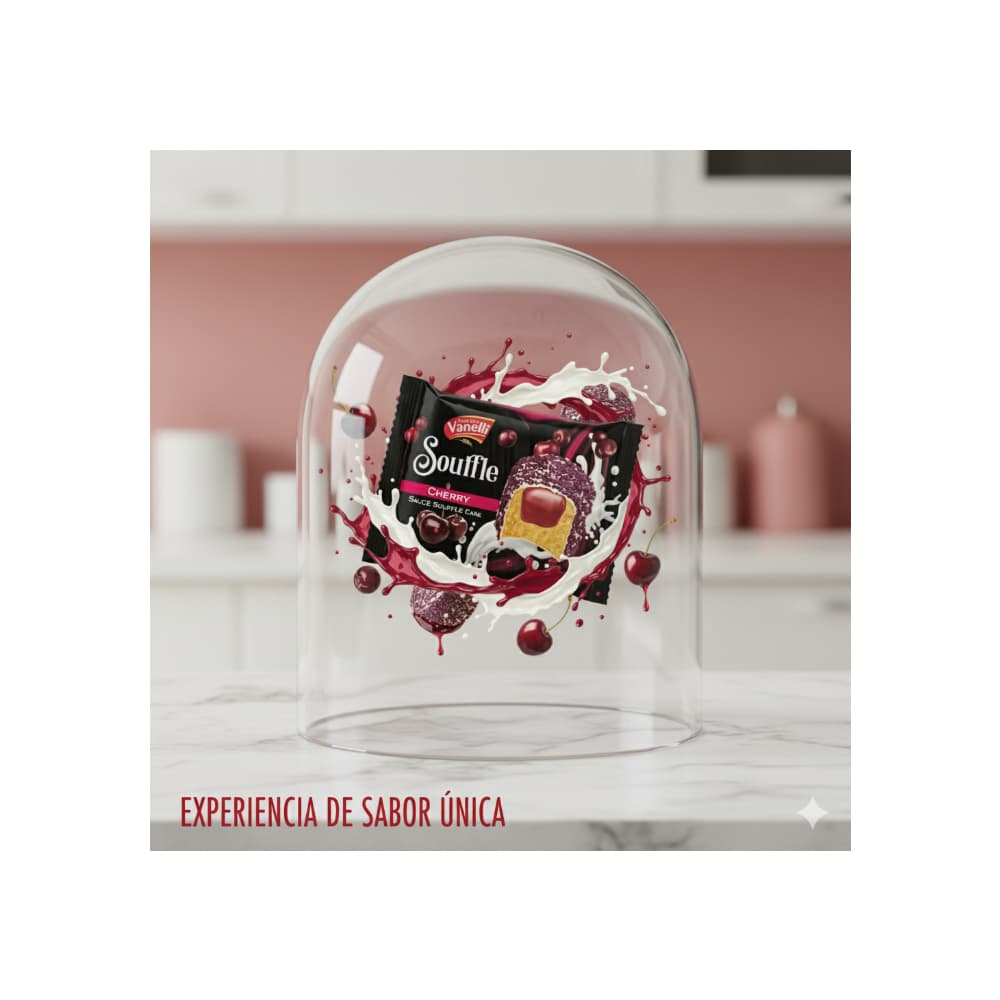 Pastel Souffle relleno con crema de cereza Vanelli (55 g / 1.94 oz) - Miniatura 5
