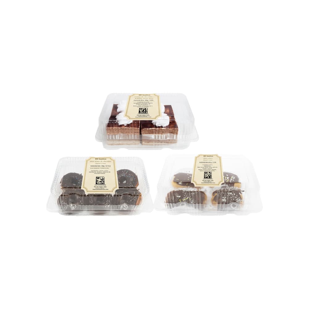 Sweet Love No.1: Lonjas de chocolate - bombón + Mini donas de chocolate + Mini eclairs - Imagen 1