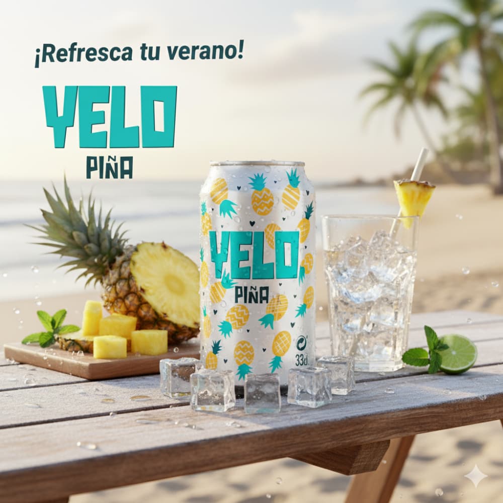 Refresco gaseado de piña Yelo (330 ml) - Miniatura 4