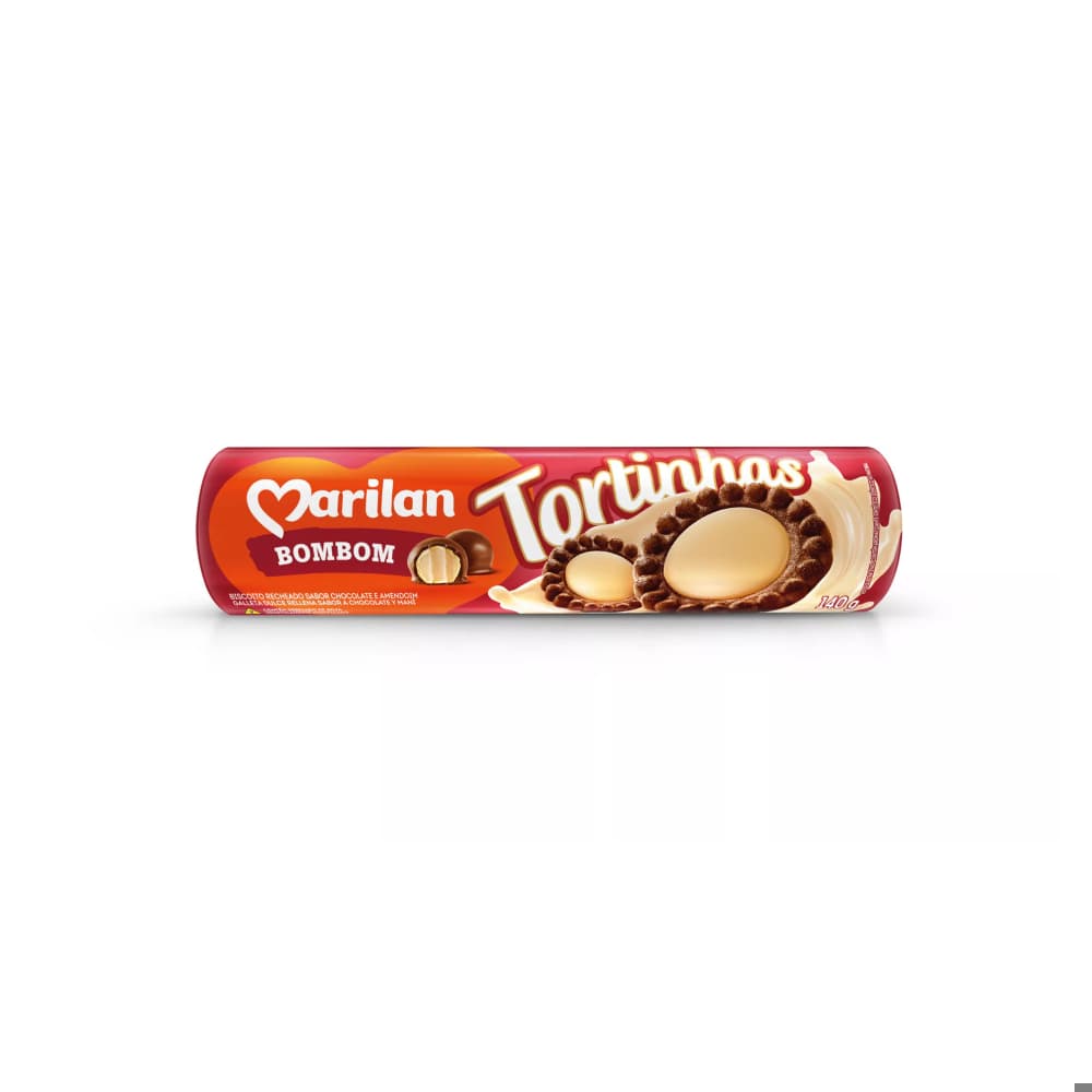Galleta dulce con relleno sabor a chocolate con maní Tortinhas Marilan (140 g / 4.94 oz) - Miniatura 1