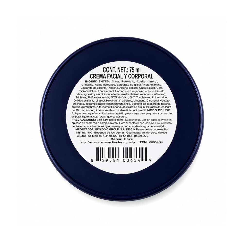 Crema facial y corporal nutritiva intensiva Dove (75 ml / 2.53 fl oz) - Miniatura 2
