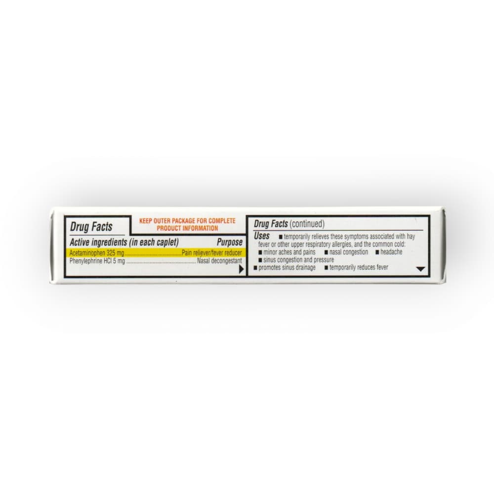 Acetaminofén 325 mg + Clorhidrato de Fenilefrina 5 mg Rugby (24 tabletas) - Miniatura 4