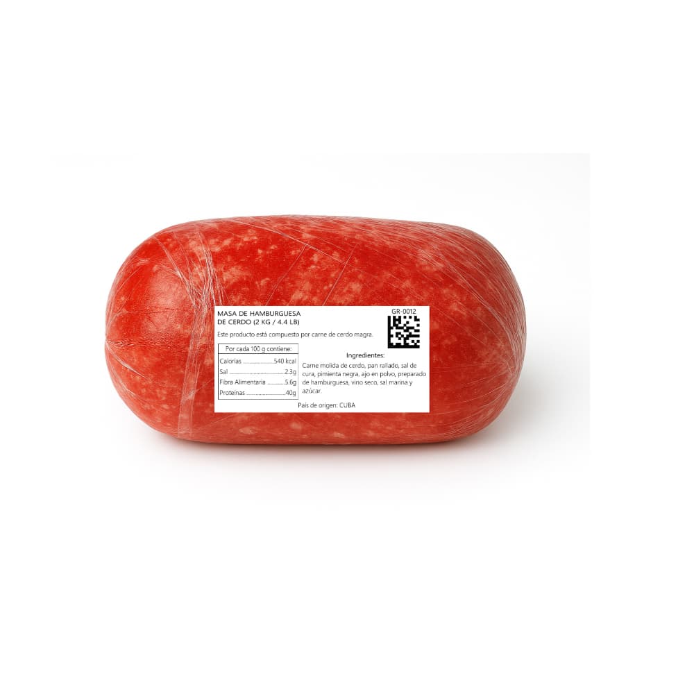Masa de hamburguesa de cerdo El Favorito (2 kg / 4.4 lb) - Miniatura 4