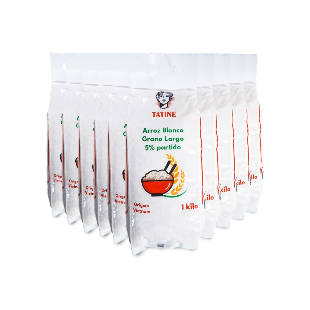 Arroz de grano largo Tatine (10 x 1 kg / 2.2 lb) - Imagen 1
