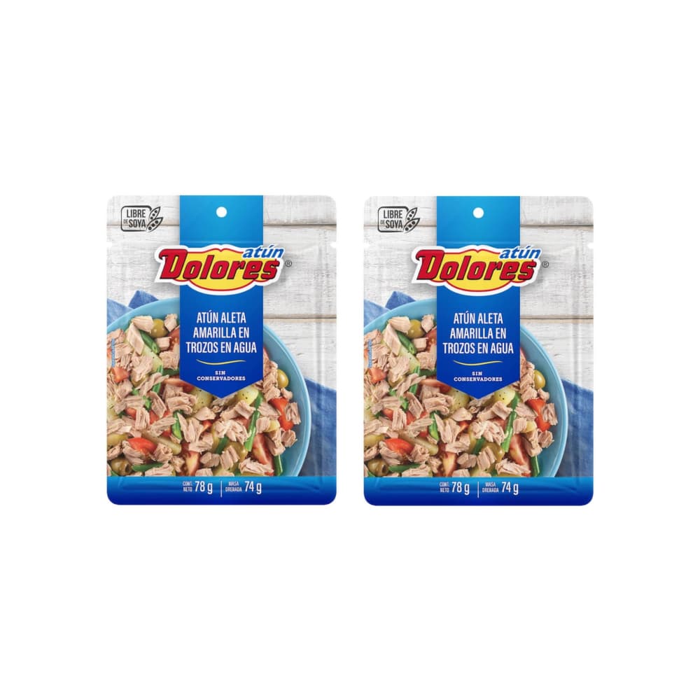 Atún aleta amarilla en trozos en agua Dolores (2 x 78 g / 2.75 oz) - Miniatura 1