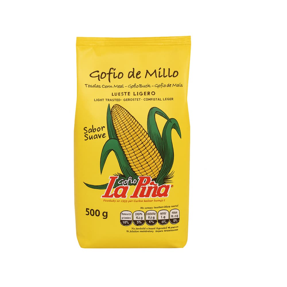 Gofio de maíz con tueste ligero La Piña (500 g / 1.1 lb) - Imagen 1