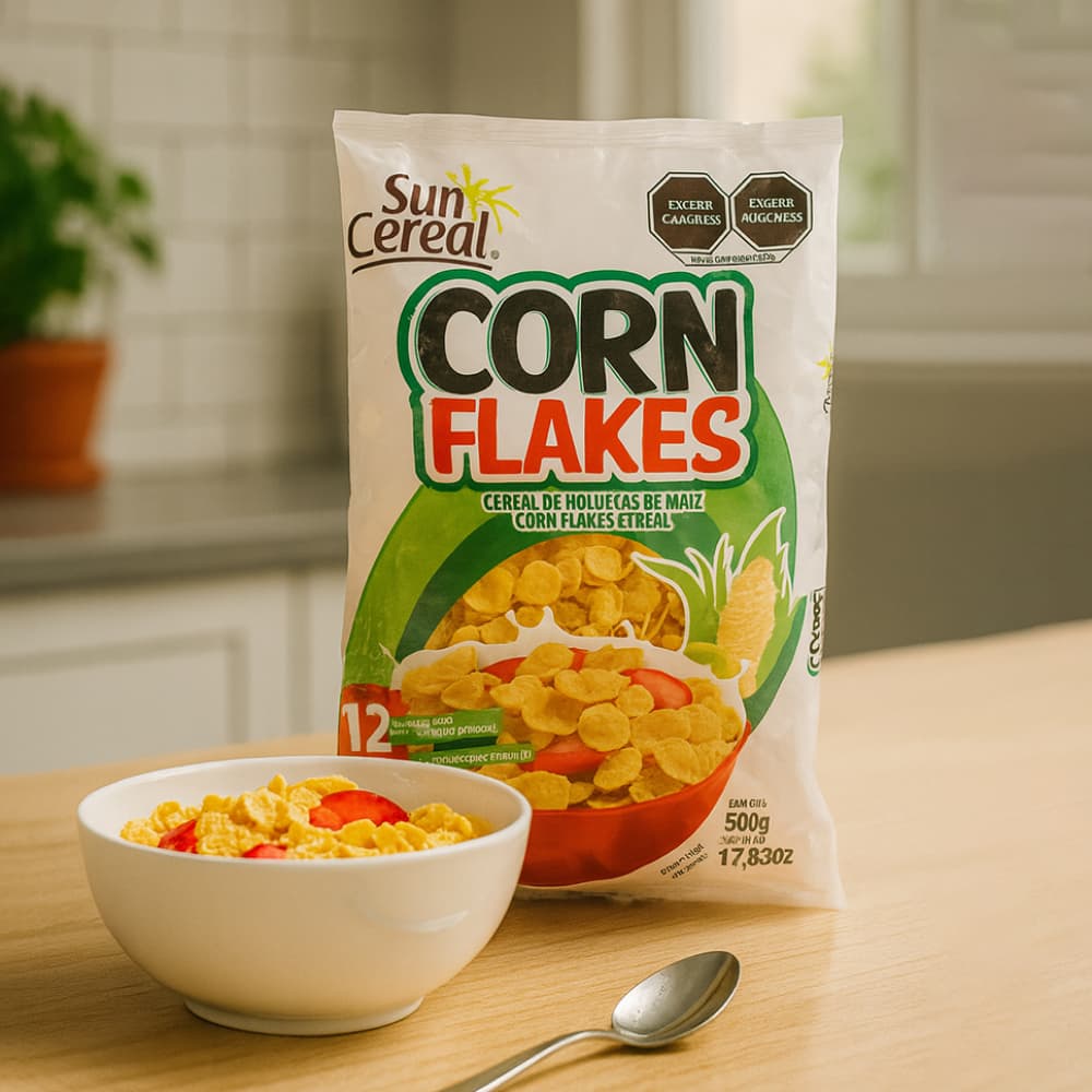 Cereal de hojuelas de maíz Sun Cereal (500 g / 1.1 lb) - Miniatura 4