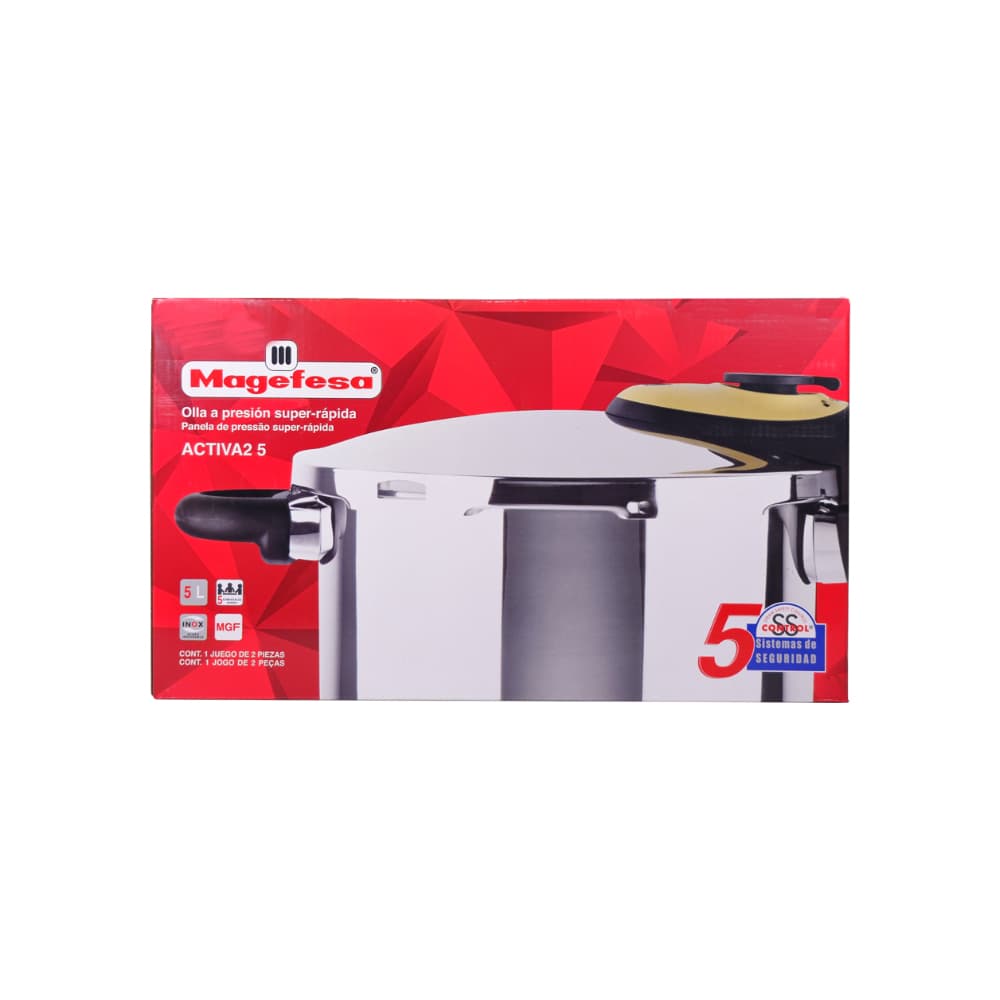 Olla a presión súper rápida de 5 L Activa2 Magefesa - Miniatura 2