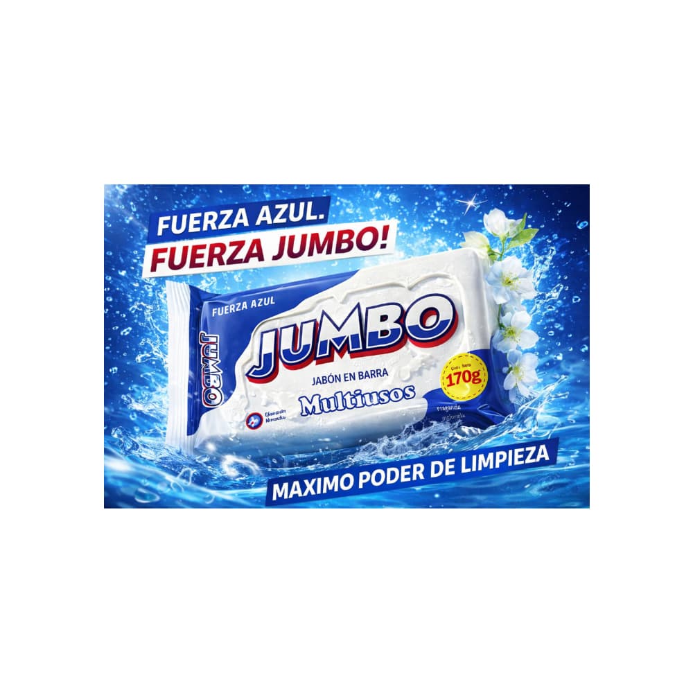 Jabón en barra para lavar ropa Fuerza Azul Jumbo (6 x 170 g / 5.99 oz) - Miniatura 4