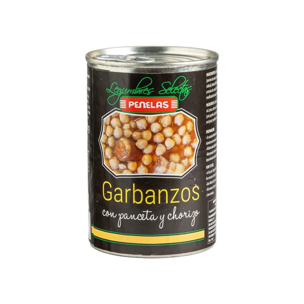Garbanzo cocinado con panceta y chorizo Penelas (420 g / 14.81 oz) - Imagen 1