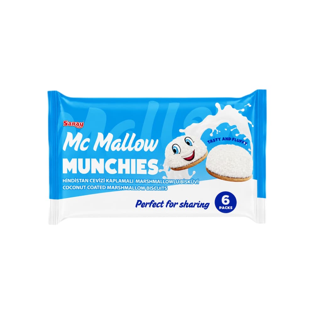 Galletas de malvadiscos cubiertas de coco Saray (100 g / 3.53 oz) - Miniatura 1