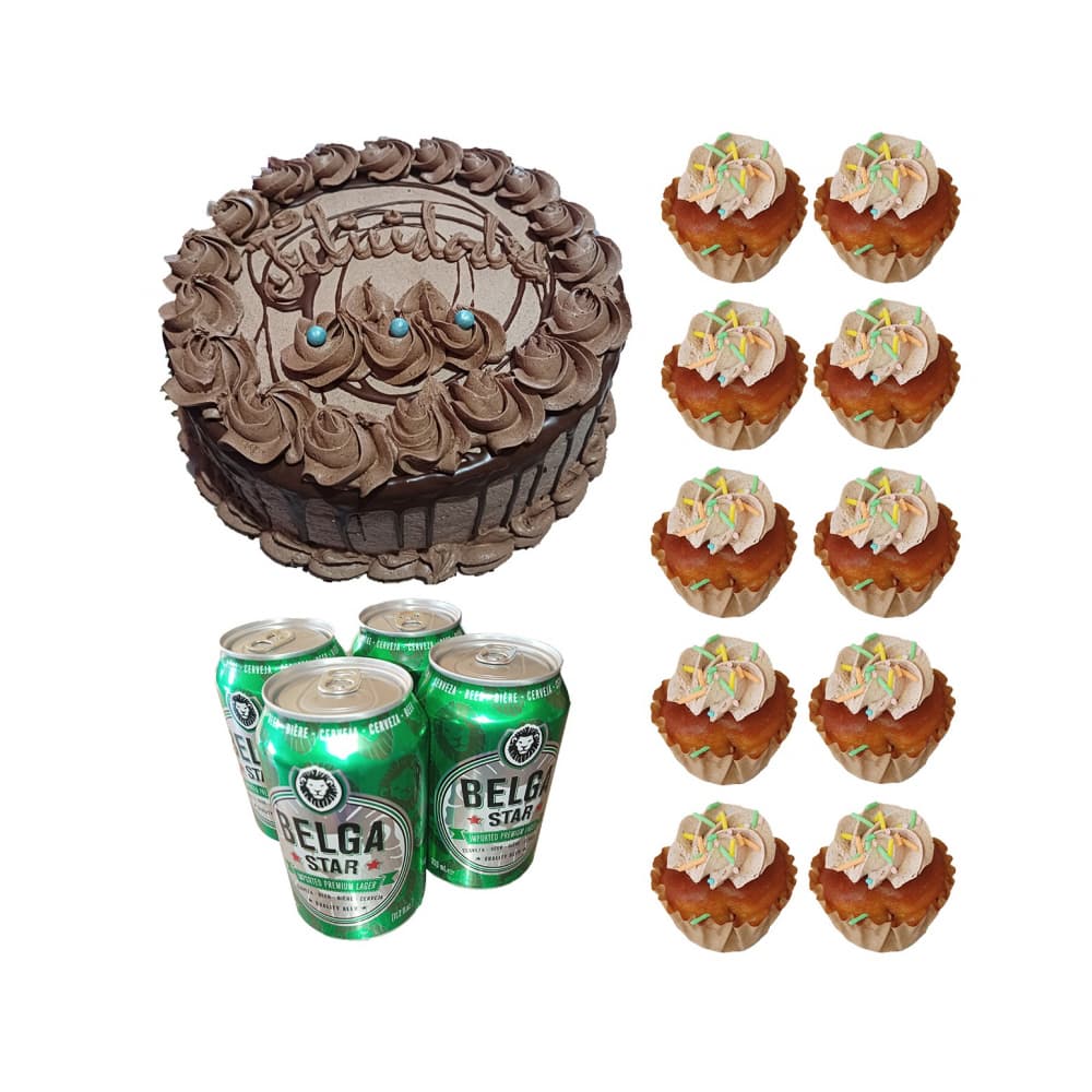 Cake de capuchino y perlas + 10 cabezotes + 4 cervezas - Imagen 1