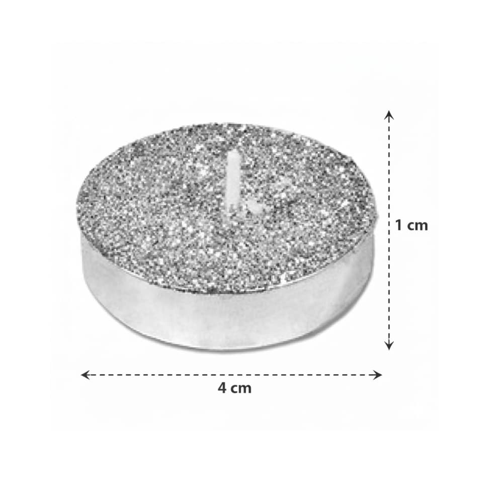 Juego de velas purpurina plata Casa y Menaje (10 U) - Miniatura 3