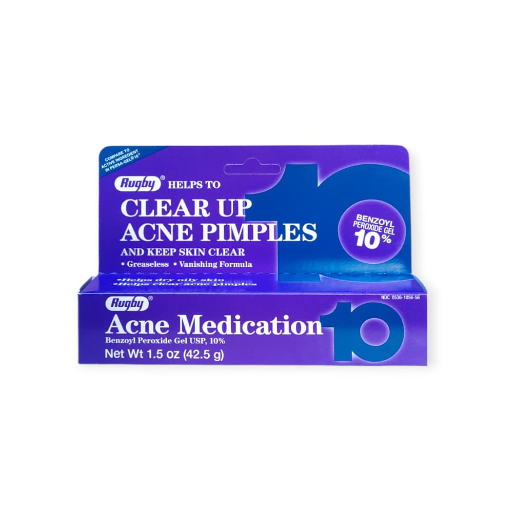 Medicación para el acné. Gel de peróxido de benzoilo 10 % Rugby (42.5 g / 1.5 oz) - Imagen 1