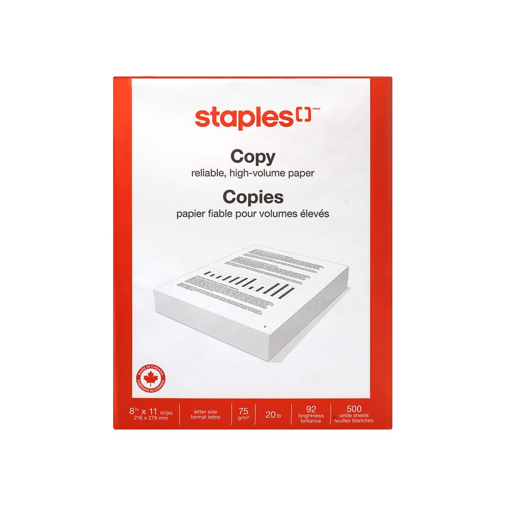 Paquete de hojas formato carta Staples (500 U) - Miniatura 1