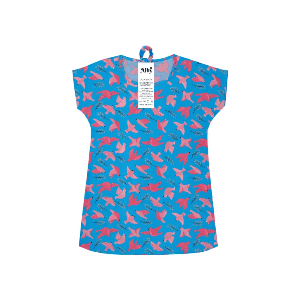 Juego de bata de casa azul y scrunchie para el cabello Alby (Talla: única) - Miniatura 1