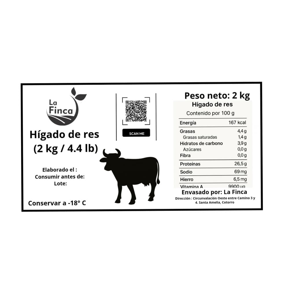 Hígado de res La Finca (2 kg / 4.4 lb) - Miniatura 3