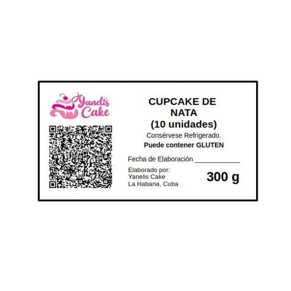 Dulce cupcake de nata Yanelis Cake (10 U) - Miniatura 3