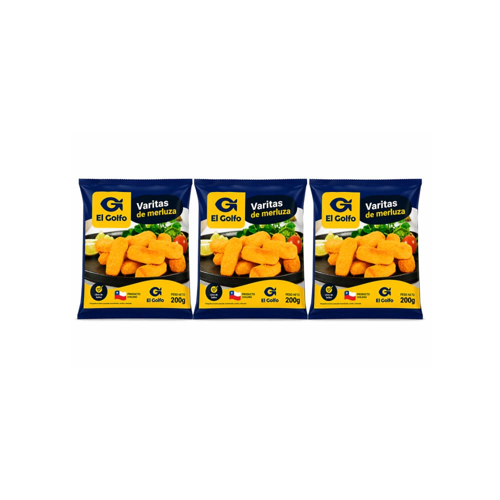 Varitas de merluza El Golfo ( 3 x 200 g / 7.05 oz) - Imagen 1