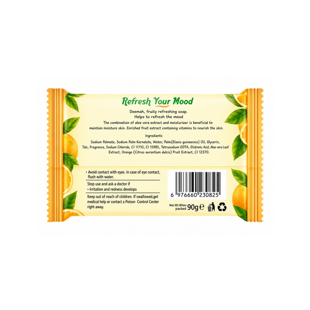 Jabón de tocador aroma naranja Deemah (90 g / 3.17 oz) - Miniatura 2