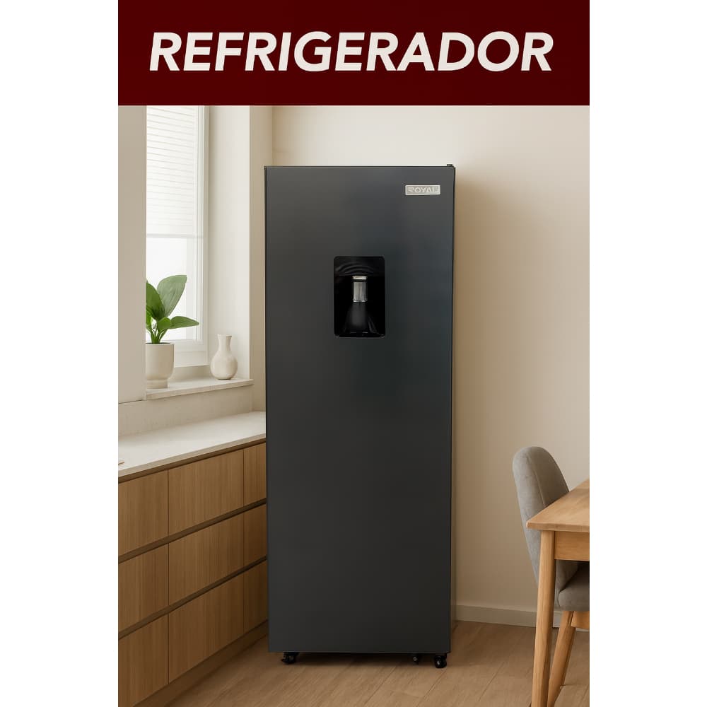 Refrigerador de 7.6 pies cúbicos con dispensador de agua de color gris Royal RF76DG - Miniatura 4