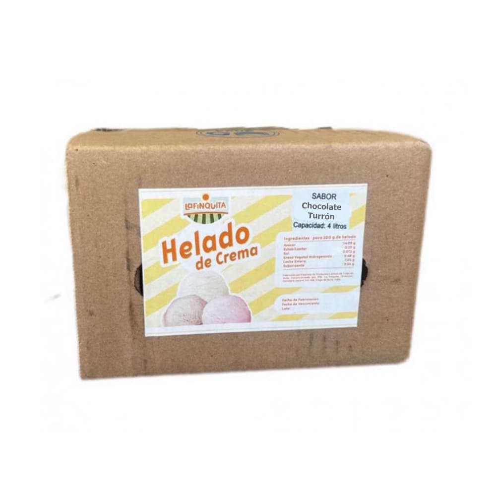Helado sabor chocolate turrón La Finquita (4 L) - Imagen 1
