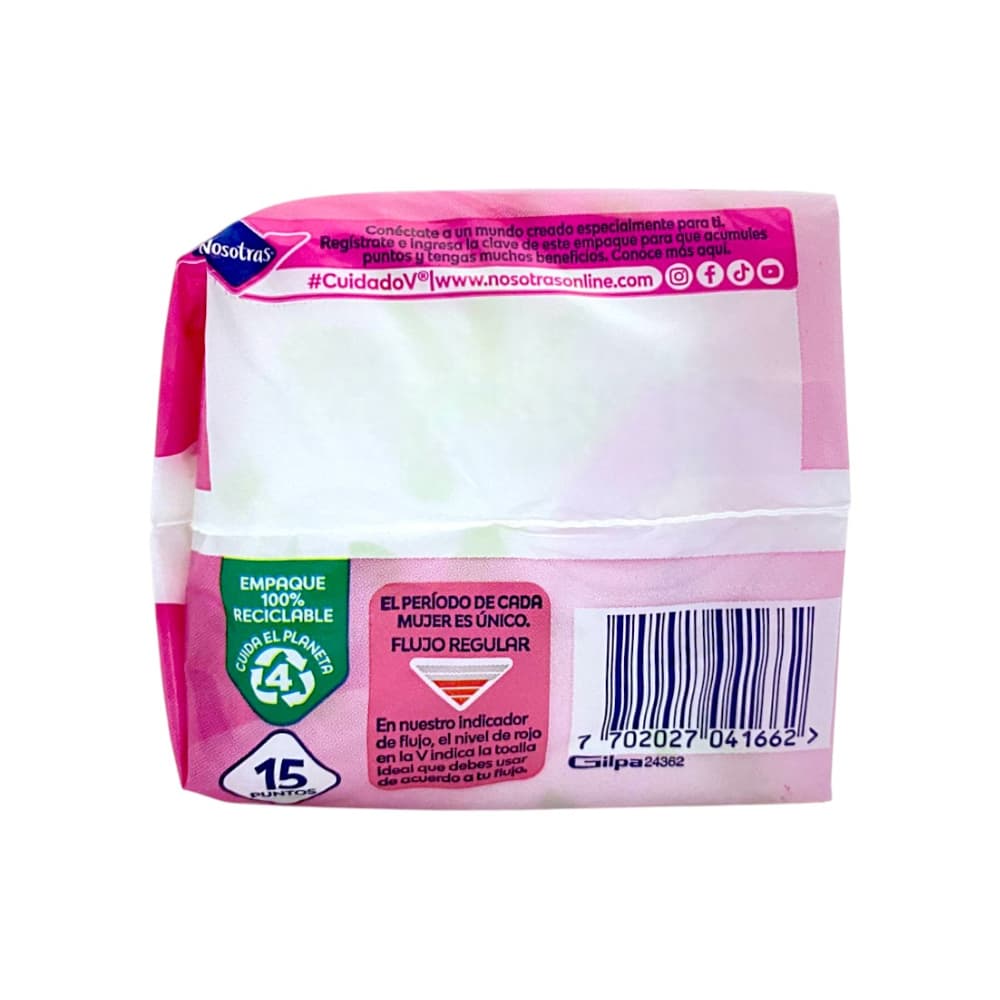 Almohadillas sanitarias con aloe de vera y manzanilla Nosotras (10 U) - Miniatura 4