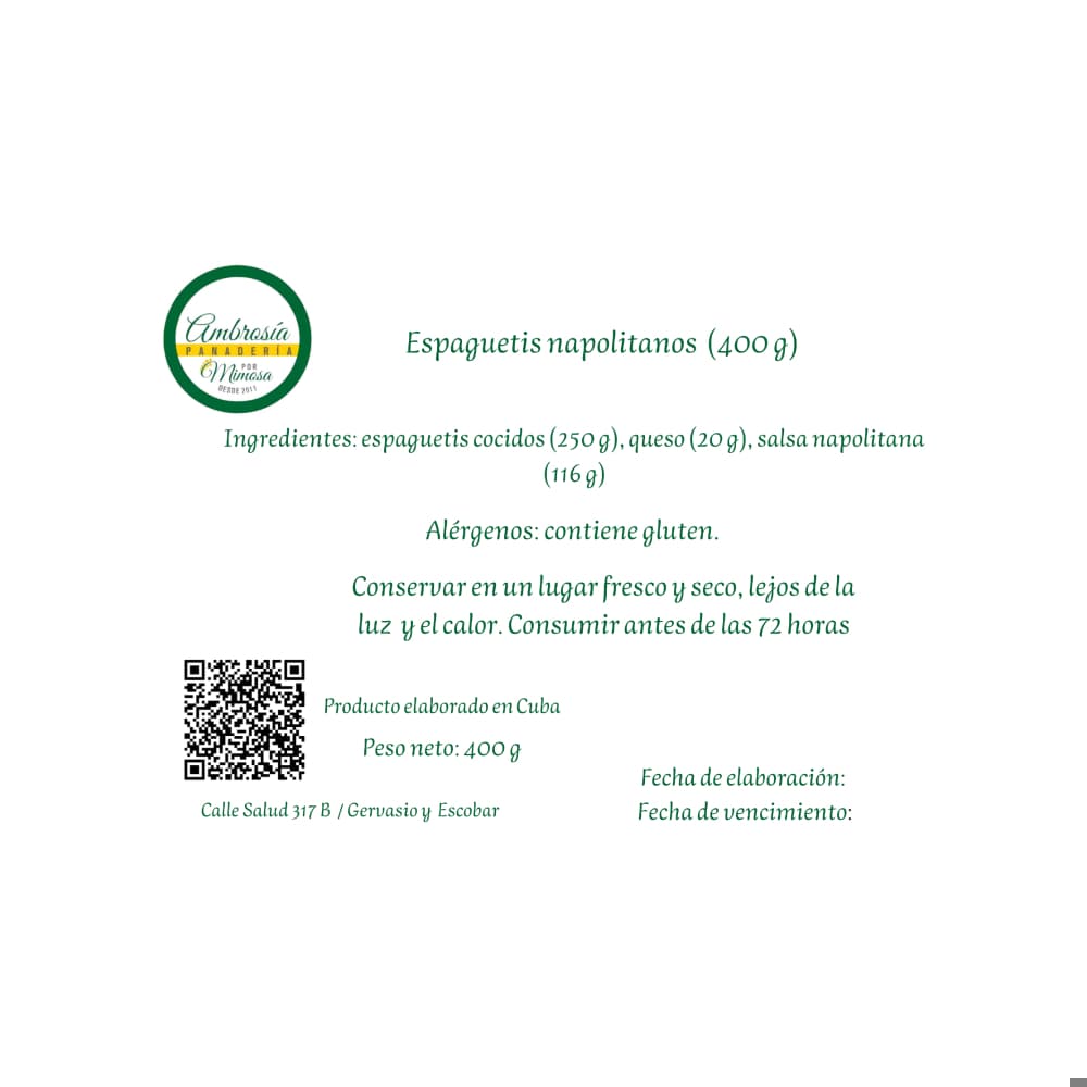 Espaguetis napolitanos Mimosa Ambrosia (400 g) - Miniatura 2