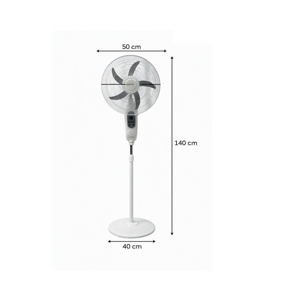 Ventilador de pie solar recargable 18" AC/DC Quanteck QT-119B - Miniatura 4