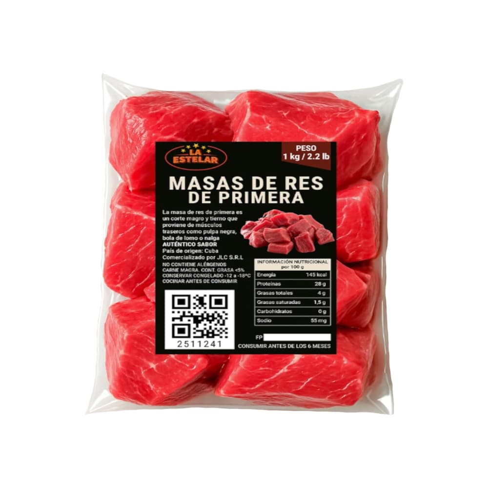 Masas de res de primera La Estelar (1 kg / 2.2 lb) - Imagen 1