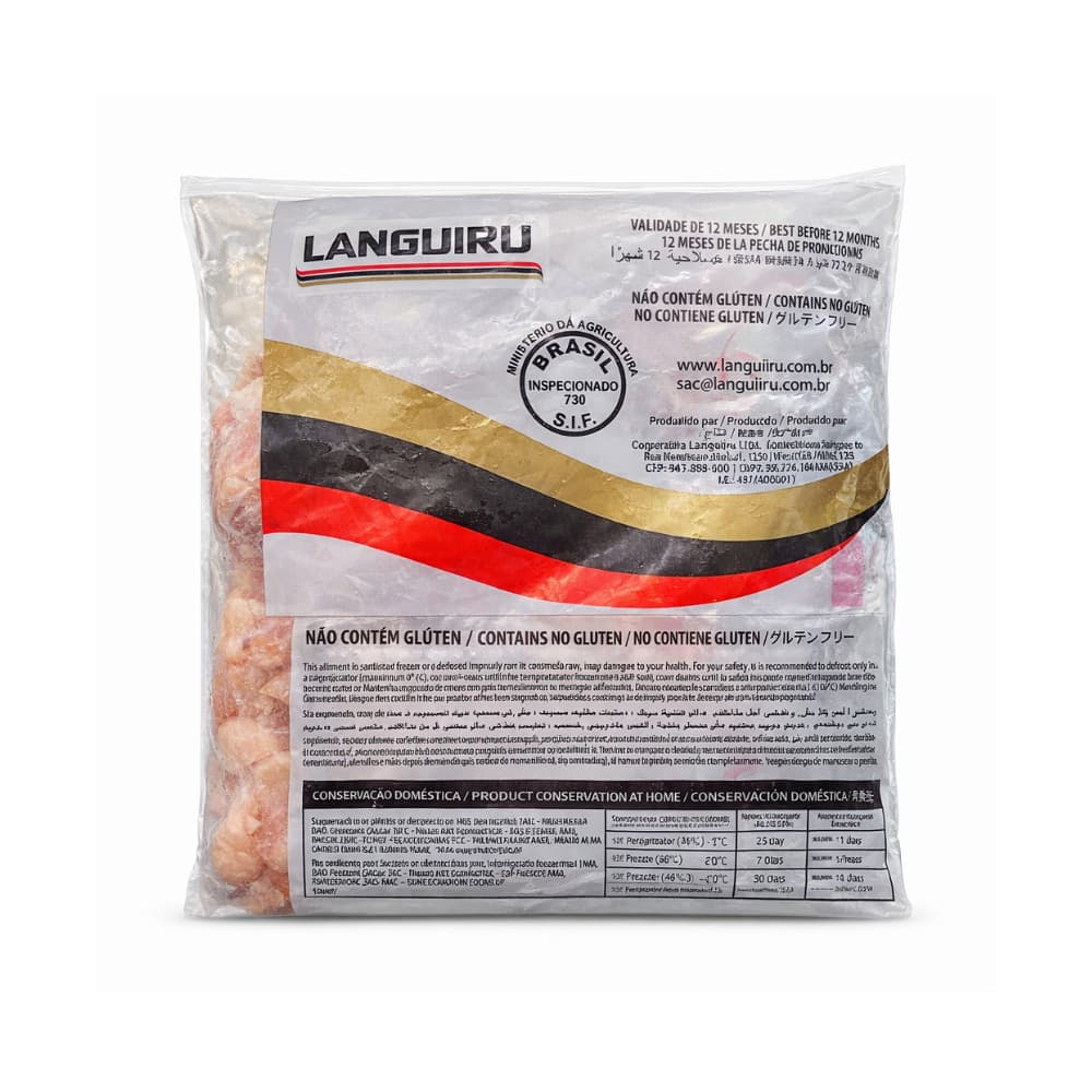Cortes - encuentro - de pollo congelados con carcasa trasera Languiru (4 x 1 kg / 2.2 lb) - Miniatura 3