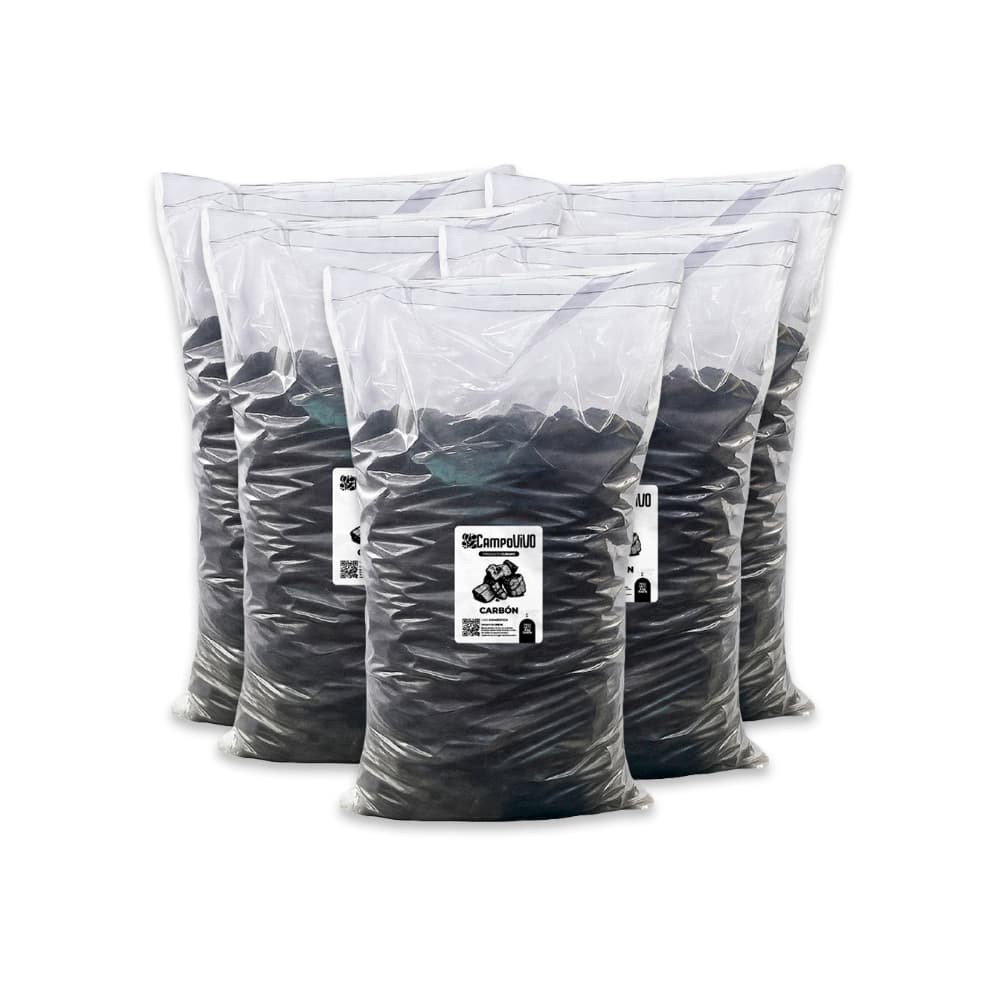Carbón vegetal Campo Vivo (5 x 5 kg / 11.02 lb) - Miniatura 1
