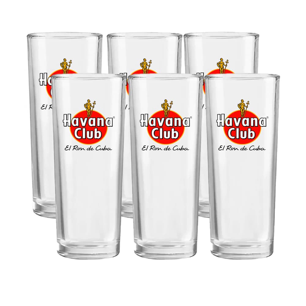 Juego de 6 vasos tubo Havana Club - Imagen 1