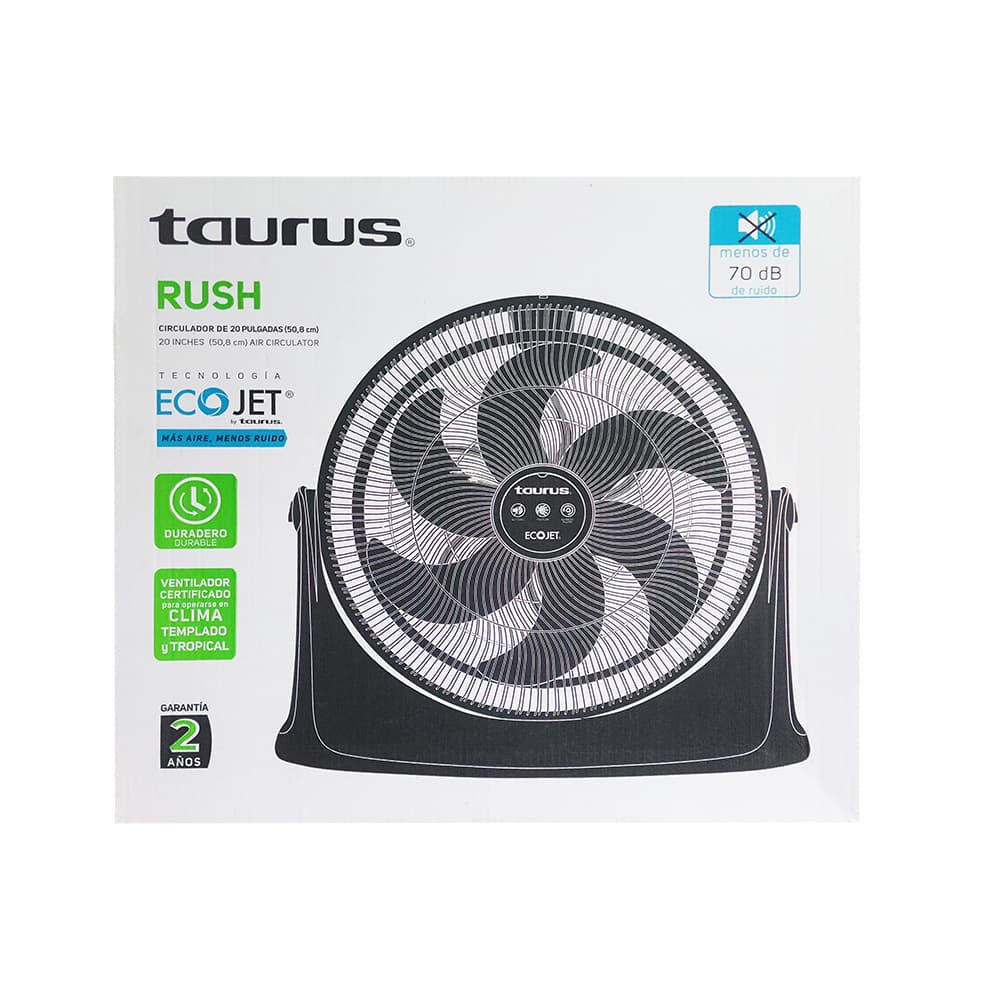 Ventilador circulador de piso de 20 pulgadas color negro Taurus Rush - Miniatura 5