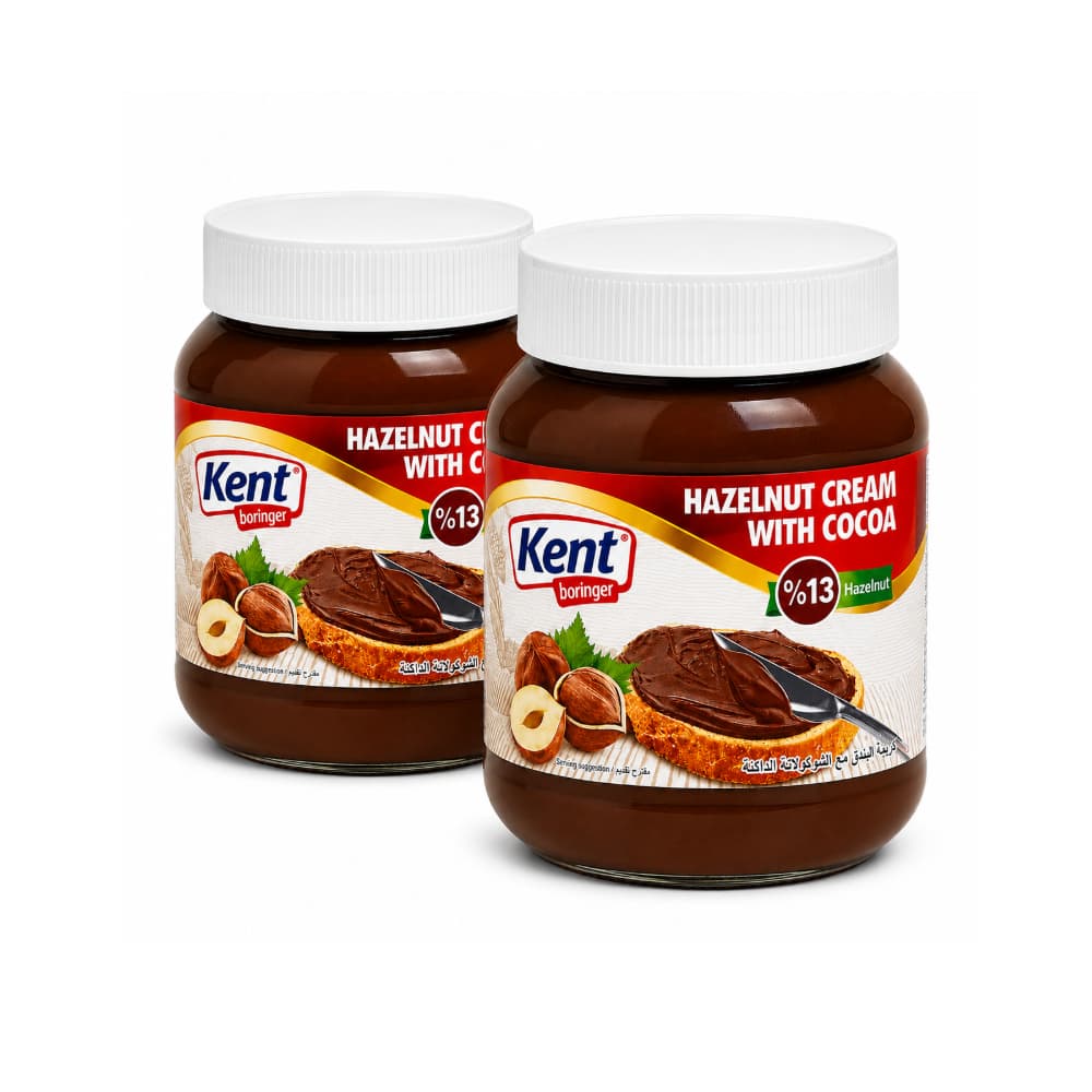 Crema de avellanas con cacao Kent Boringer (2 x 350 g / 12.3 oz) - Miniatura 1