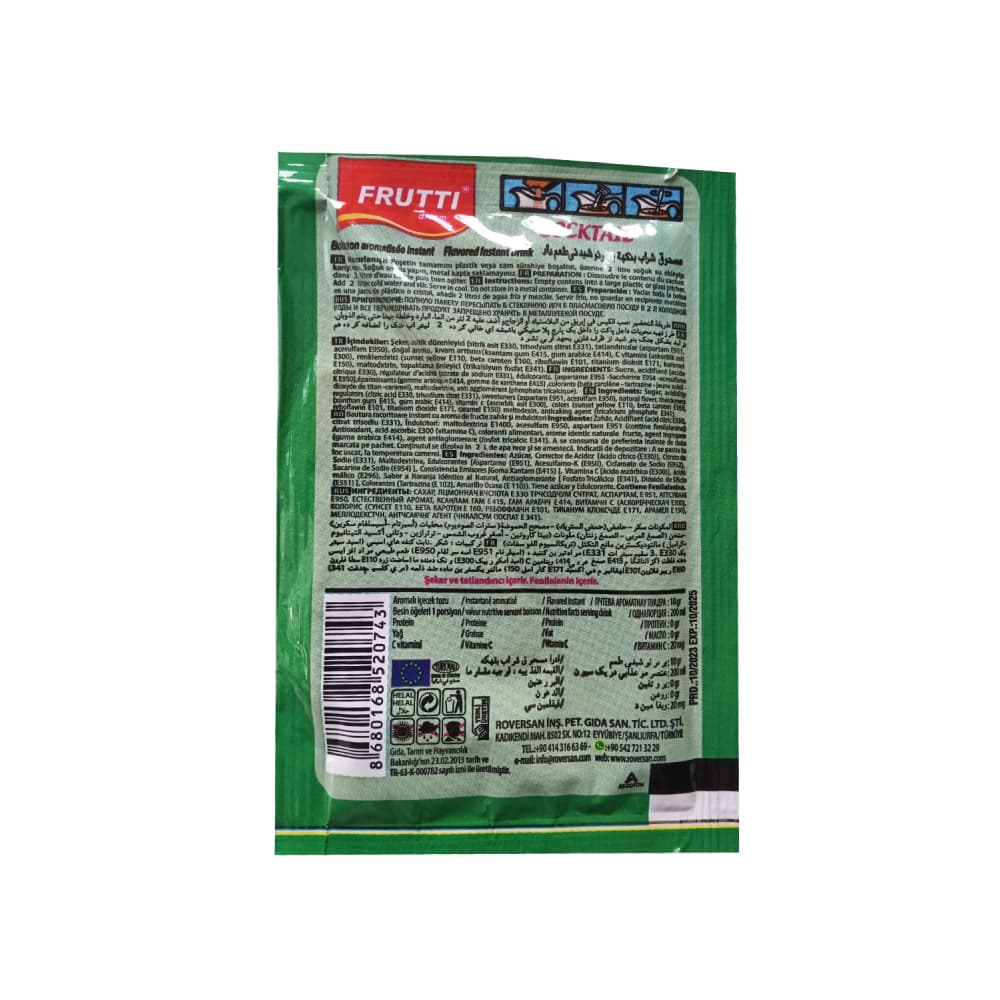 Refresco instantáneo sabor coctel de frutas Frutti Dream (10 g) - Miniatura 2