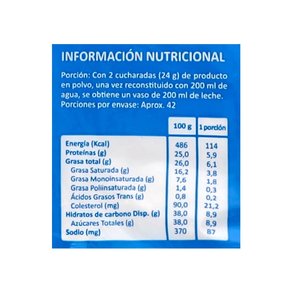 Leche entera en polvo Macro Food (4 x 1 kg / 2.2 lb) - Miniatura 2